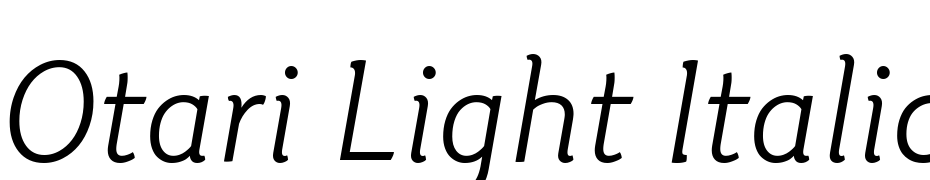 Otari Light Italic Fuente Descargar Gratis